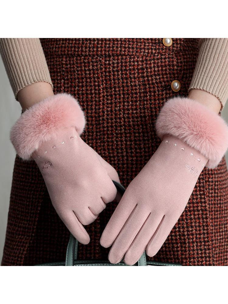 Five Fingers Gloves Women Winter Cold Weather Full Finger Thicken Warm Plush Lined Sweet Heart Embroidery Outdoor Driving Windproof Touch Sc
Five Fingers Gloves Women Winter Cold Weather Full Finger Thicken Warm Plush Lined Sweet Heart Embroidery Outdoor Driving Windproof Touch Sc