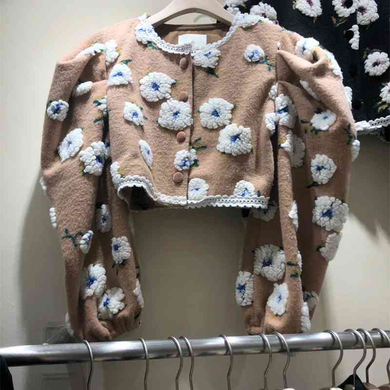 Runway Style Spring Autumn Fashion Women' Long Sleeves Flower Short Jacket Female Coat Jackets A4365 210428, Khaki
Runway Style Spring Autumn Fashion Women' Long Sleeves Flower Short Jacket Female Coat Jackets A4365 210428, Khaki