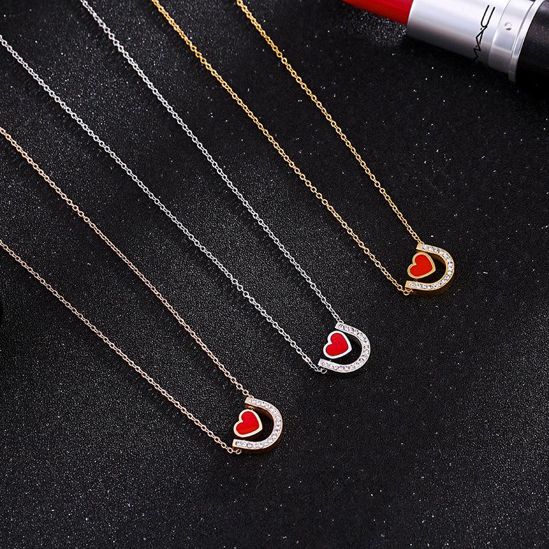 Pendant Necklaces Fashion Jewelry ,Titanium Jewelry,Special Personality Red Love Type U Titanium Steel Necklace
Pendant Necklaces Fashion Jewelry ,Titanium Jewelry,Special Personality Red Love Type U Titanium Steel Necklace