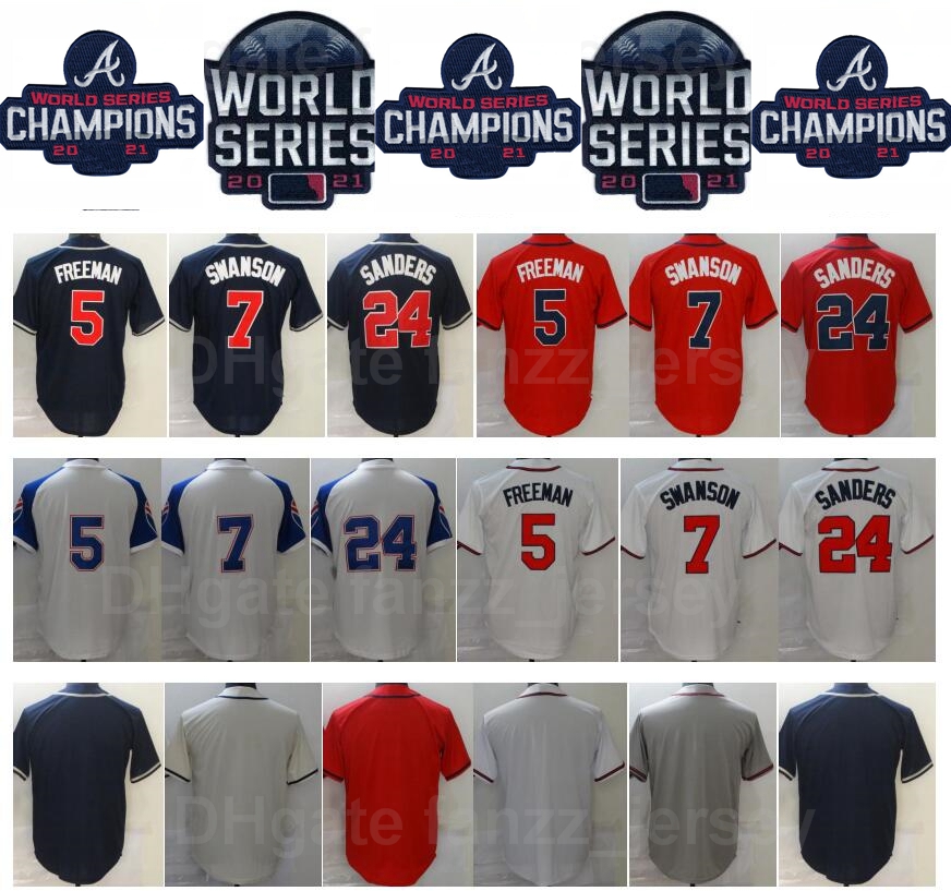 Men 5 Freddie Freeman World Series Champions Jersey 2021 Baseball 24 Deion Sanders 7 Dansby Swanson Cool Base All Stitched Cooperstown Navy Blue White Grey Red, 24 white
Men 5 Freddie Freeman World Series Champions Jersey 2021 Baseball 24 Deion Sanders 7 Dansby Swanson Cool Base All Stitched Cooperstown Navy Blue White Grey Red, 24 white
