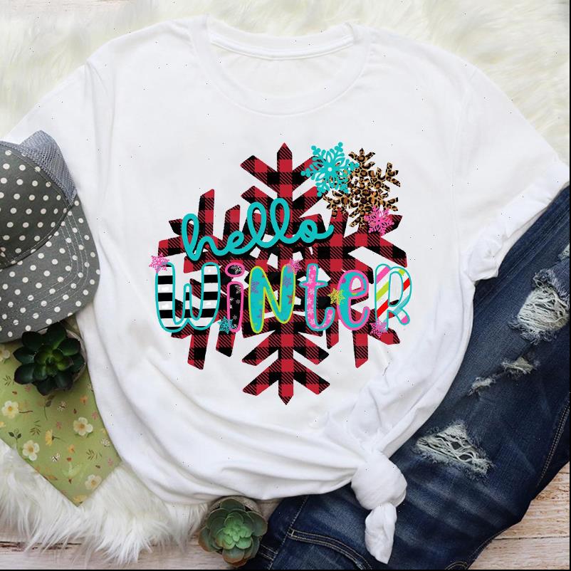 women t shirt plaid snowflake clothing fashion 90s holiday merry christmas print lady female graphic tees clothes, White
women t shirt plaid snowflake clothing fashion 90s holiday merry christmas print lady female graphic tees clothes, White
