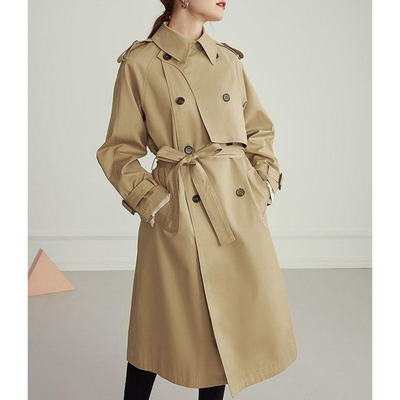 Women's Trench Coats Casual Khaki Coat For Women 2021 Autumn Turn-down Collar Long Sleeve Belt Double Breasted Fashion Solid Loose, Tan;black
Women's Trench Coats Casual Khaki Coat For Women 2021 Autumn Turn-down Collar Long Sleeve Belt Double Breasted Fashion Solid Loose, Tan;black