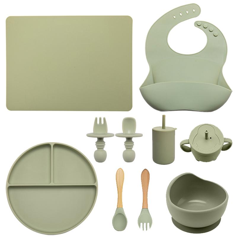 Cups, Dishes & Utensils 10Pcs Baby Plates Bowl Set BPA Free Food Grade Silicone Bib Placemat Fork Spoon Feeding Cup For Plate Kids
Cups, Dishes & Utensils 10Pcs Baby Plates Bowl Set BPA Free Food Grade Silicone Bib Placemat Fork Spoon Feeding Cup For Plate Kids