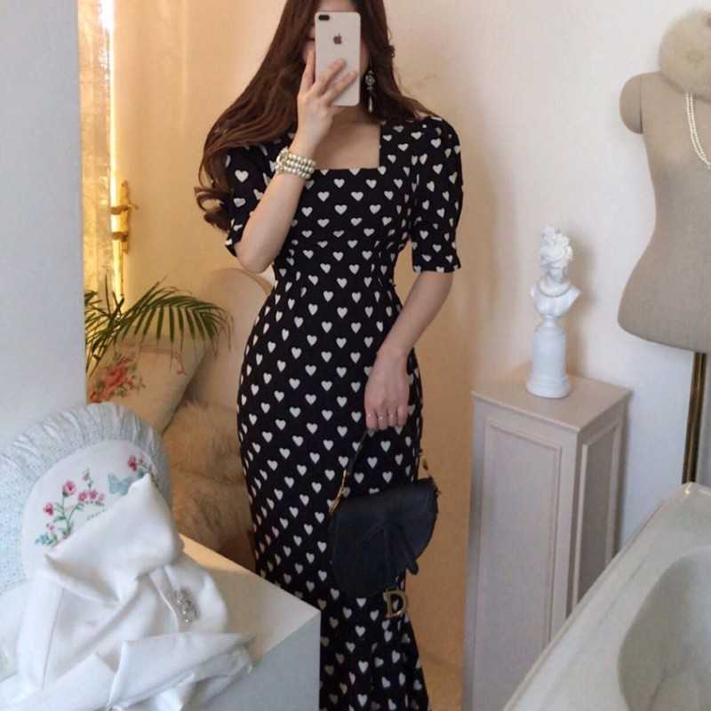 Elegant Vintage Square Collar Ruffles Mermaid Dress Summer Bodycon print Slim OL Dresses Vestidos 210526, Black
Elegant Vintage Square Collar Ruffles Mermaid Dress Summer Bodycon print Slim OL Dresses Vestidos 210526, Black