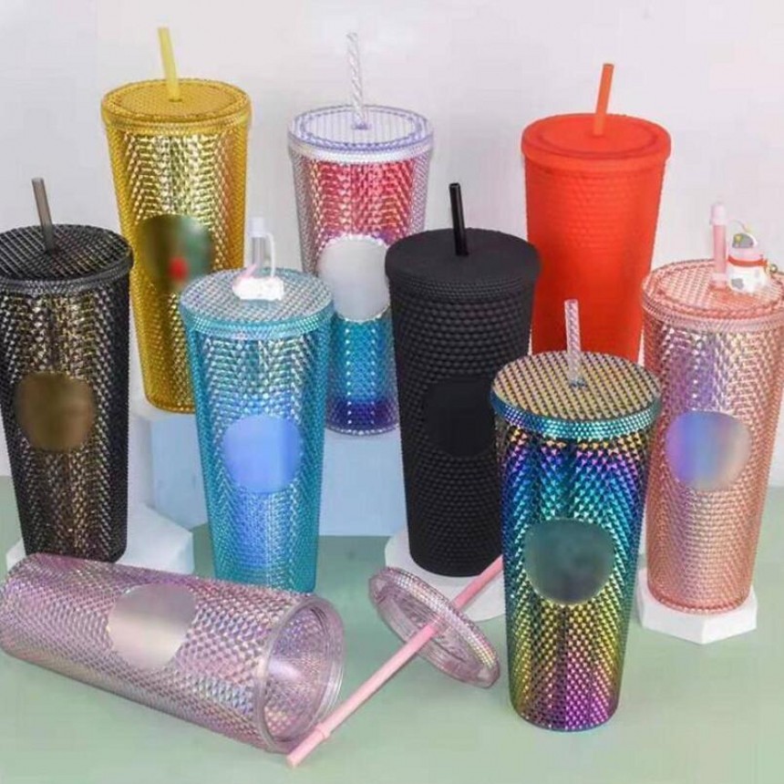 DHL 24 oz Personalized Starbucks Iridescent Bling Rainbow Studded Cold Cup Tumbler coffee mug with straw, 700ml
DHL 24 oz Personalized Starbucks Iridescent Bling Rainbow Studded Cold Cup Tumbler coffee mug with straw, 700ml