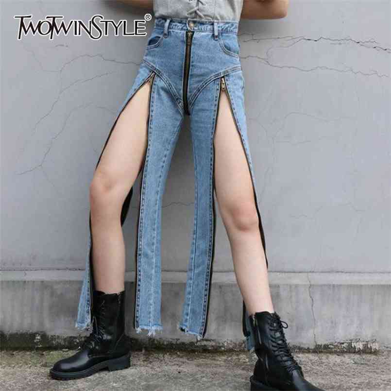 Casual Split Jeans For Women High Waist Patchwork Zipper Irregular Hem Streetwear Denim Pants Female Fashion 210521, Blue
Casual Split Jeans For Women High Waist Patchwork Zipper Irregular Hem Streetwear Denim Pants Female Fashion 210521, Blue