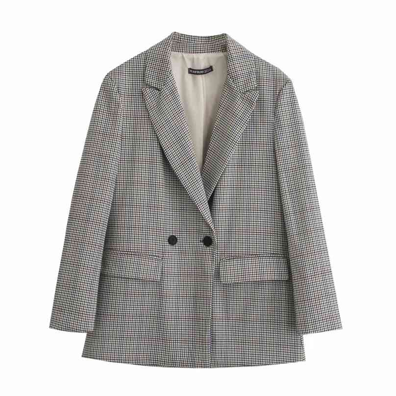 Women Plaid Blazer Fashion Double Breasted Loose oversized Coat Vintage Long Sleeve Pockets Female Outerwear Chic Tops 210520, Picture color
Women Plaid Blazer Fashion Double Breasted Loose oversized Coat Vintage Long Sleeve Pockets Female Outerwear Chic Tops 210520, Picture color