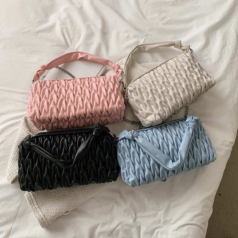2021new Shoulder Fashion Bags Comfortable small fragrant wind fold bag woman Chain handbag available in four colors, White
2021new Shoulder Fashion Bags Comfortable small fragrant wind fold bag woman Chain handbag available in four colors, White