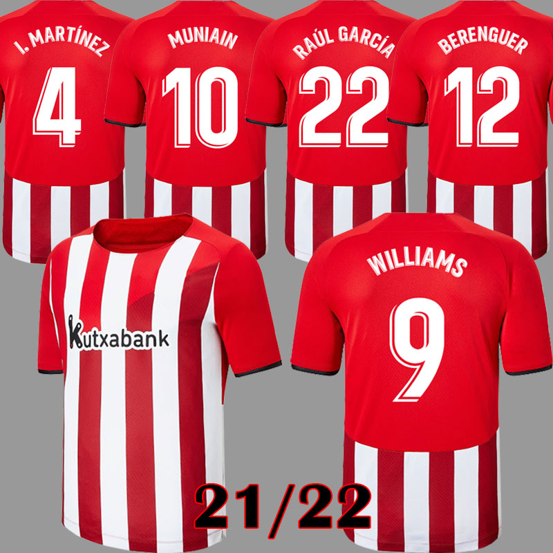 

21 22 VILLALIBRE bilbao Soccer Jersey Athletic BERENGUER 2021 2022 WILLIAMS MUNIAIN ADURIZ football shirts RAUL GARCIA Camiseta de futbol Men kids uniforms, Kids home