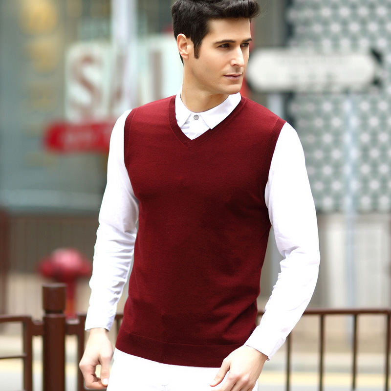 Spring and Autumn V-neck Pullover Middle-Aged Mens Woolen Vest Business Pure Color Bottoming Shirt Mens 100% Pure Wool, White;black
Spring and Autumn V-neck Pullover Middle-Aged Mens Woolen Vest Business Pure Color Bottoming Shirt Mens 100% Pure Wool, White;black