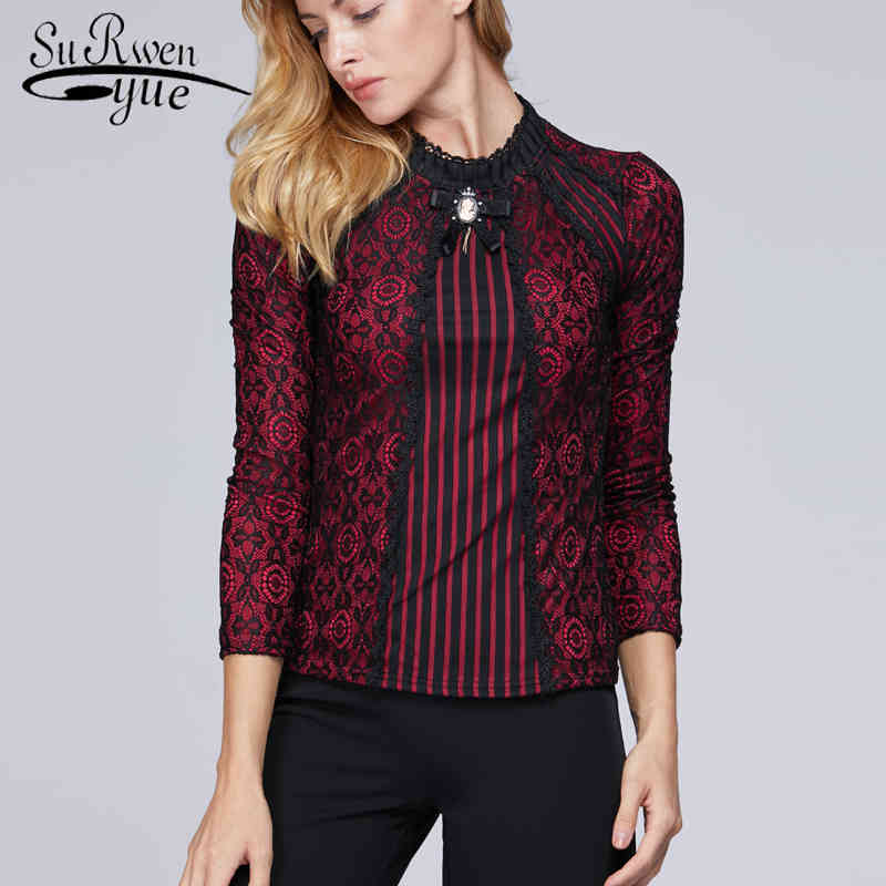 women long sleeve blouses shirts lace elegant tops and blouse floral female clothing fashion plus size blusas 801G 40 210521, Red
women long sleeve blouses shirts lace elegant tops and blouse floral female clothing fashion plus size blusas 801G 40 210521, Red