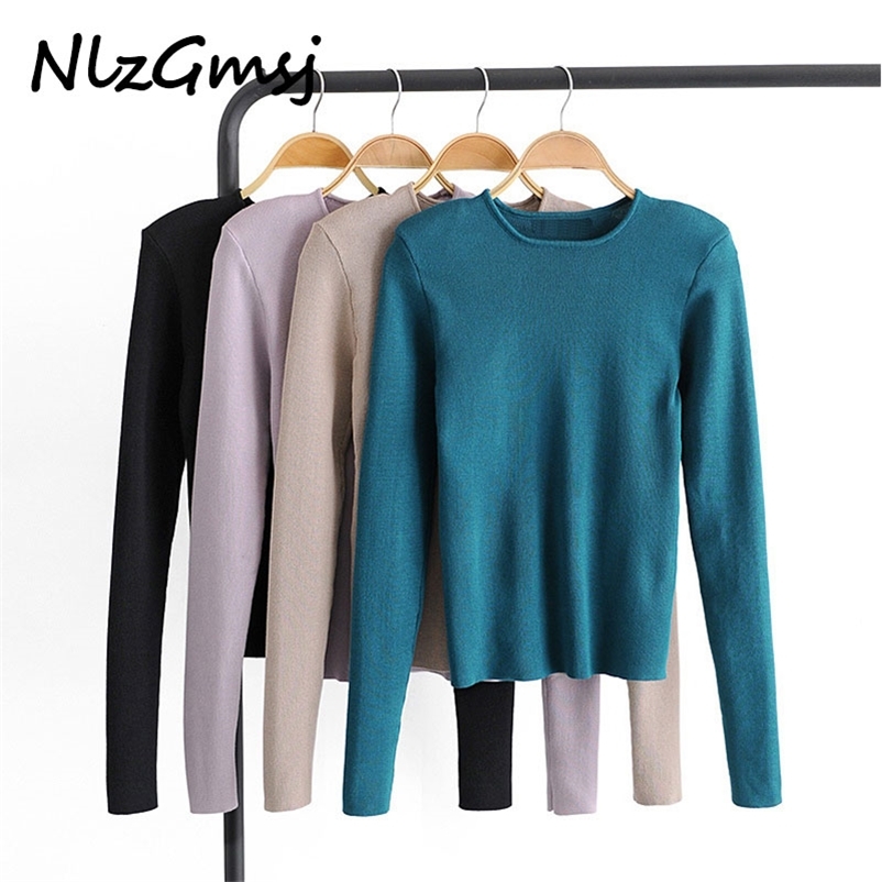Women Casual Solid Sweater Long Sleeve Slim Tops Female O Collar Chic Ladies Shirts Blusas 210628, As picture
Women Casual Solid Sweater Long Sleeve Slim Tops Female O Collar Chic Ladies Shirts Blusas 210628, As picture