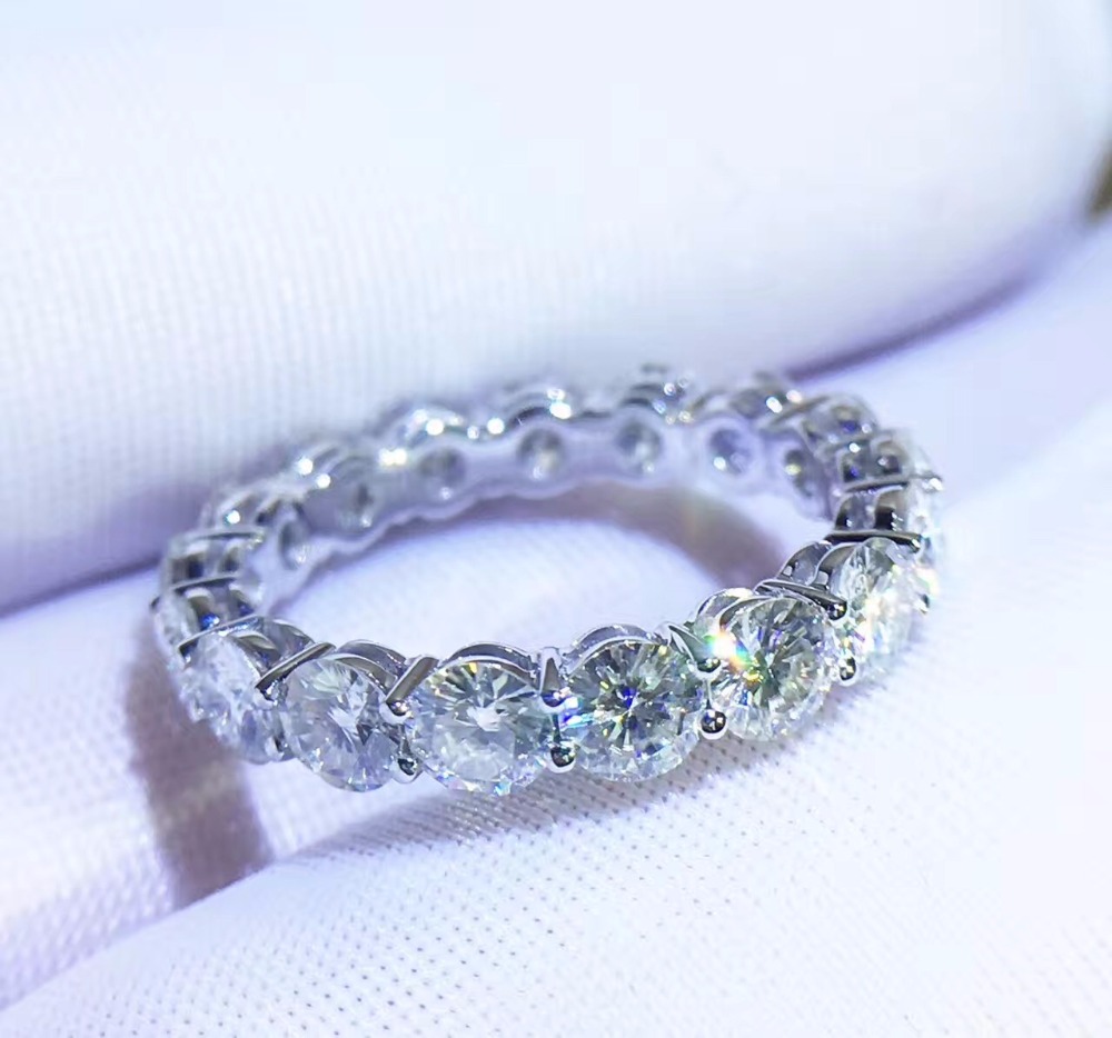 Choucong Women Wedding Couple Rings Real Sterg Sier Round Cut White Topaz CZ Dia Gemstones Promise Handmade Lady Engagement Bridal Ring Sey Gift e121