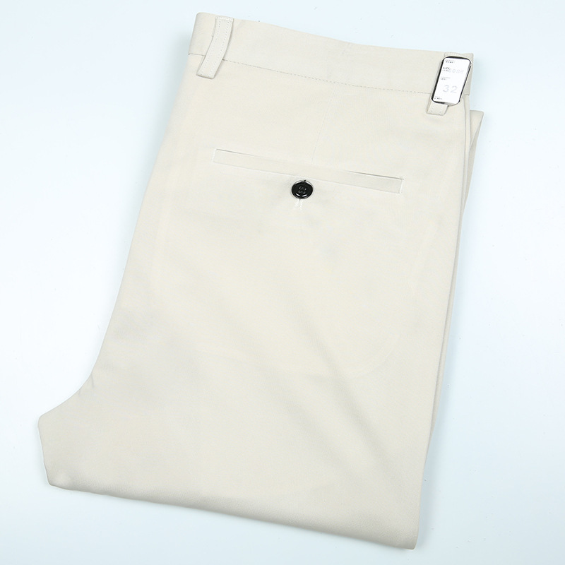 Summer Pants Men High Waist Suit Chinos Trousers Male Thin Non-Iron Work Office Dress Formal Business Social Men's Stretch Pants 210518