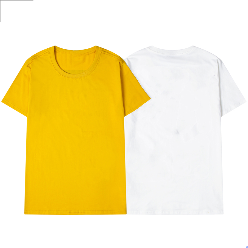 Men's and women's same T shirt summer wild loose round neck short sleeves, Yellow
Men's and women's same T shirt summer wild loose round neck short sleeves, Yellow