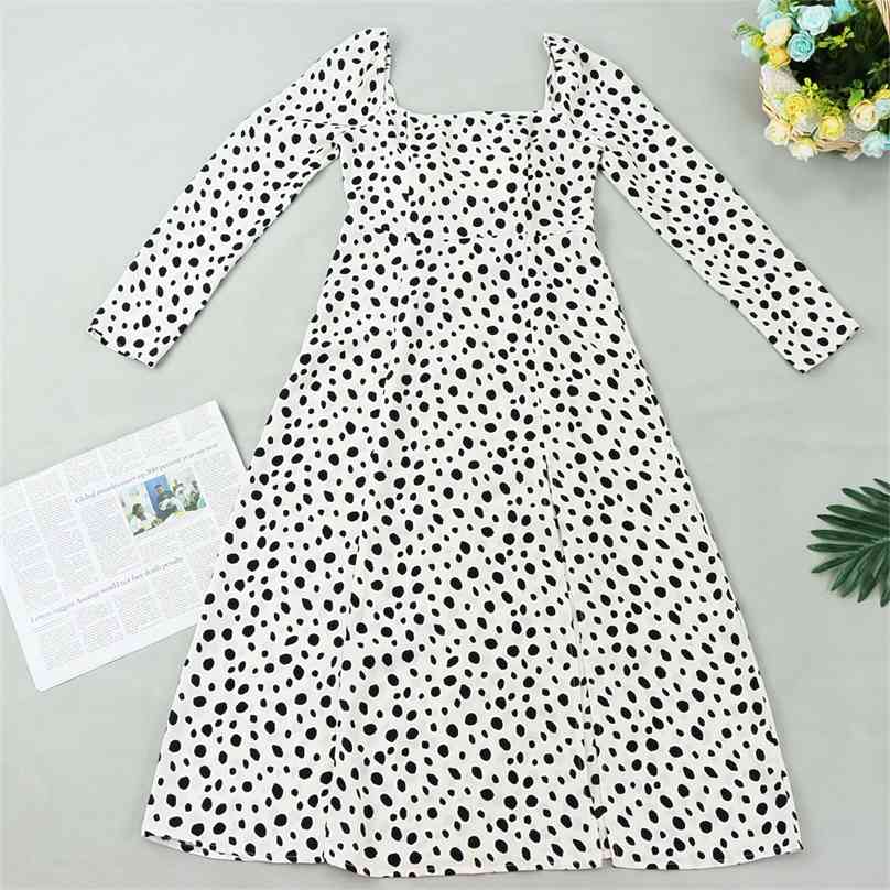 XNWM Fashion Split midi dress Vintage Dot Print Dress women France Chiffon vestidos mujer jupe 210520, Multi
XNWM Fashion Split midi dress Vintage Dot Print Dress women France Chiffon vestidos mujer jupe 210520, Multi