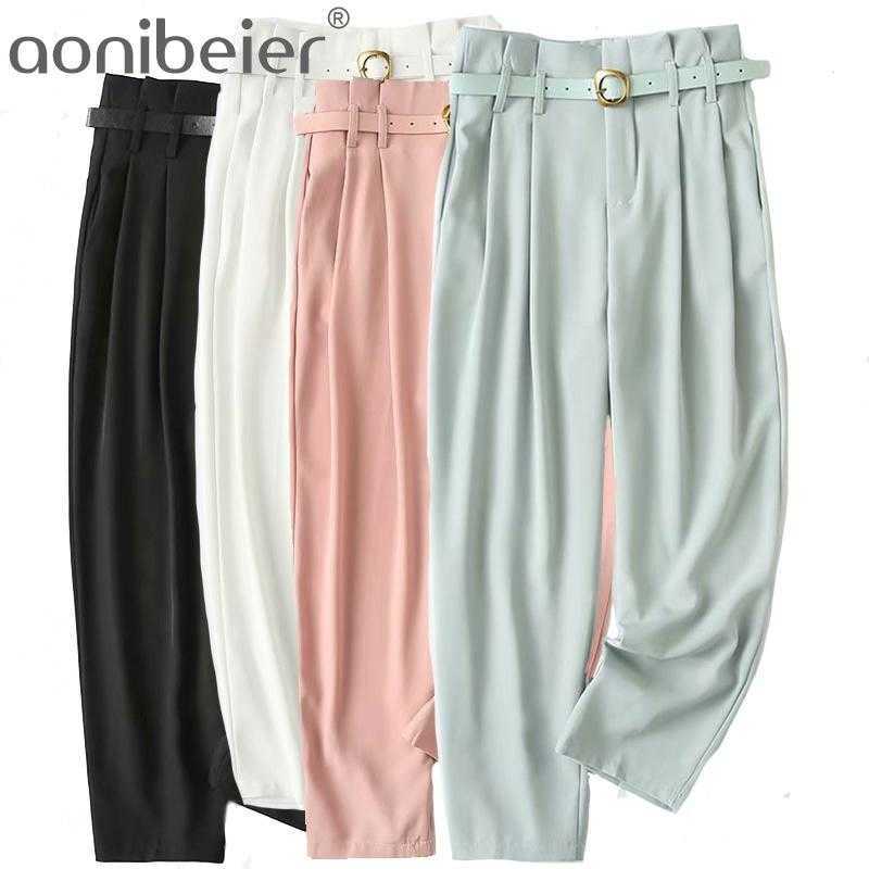 Office Lady Thin Trousers Summer Folds Detail High Waist Casual Women Ankle Length Suit Pants with Belt Female Bottoms 210604
Office Lady Thin Trousers Summer Folds Detail High Waist Casual Women Ankle Length Suit Pants with Belt Female Bottoms 210604