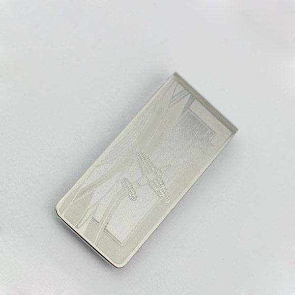 fashion money clip stainless steel black rubber pattern moneyclips for men and women no have box268K