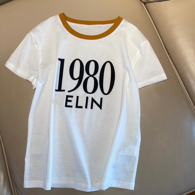 T-shirt women's new personalized fit letter printed white European fashion T-shirt in spring and summer 2021
T-shirt women's new personalized fit letter printed white European fashion T-shirt in spring and summer 2021