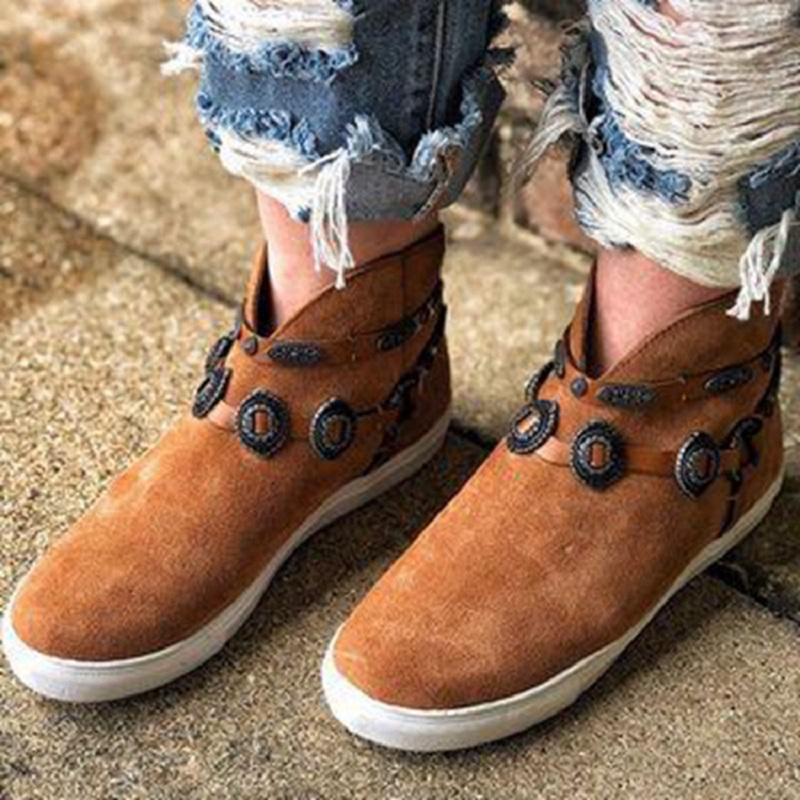 Boots Women Flat Shoes Autumn Winter Ankle Ladies Sneakers Platform Metal Decoration Punk Vintage Female Booties Botas Mujer, Black
Boots Women Flat Shoes Autumn Winter Ankle Ladies Sneakers Platform Metal Decoration Punk Vintage Female Booties Botas Mujer, Black
