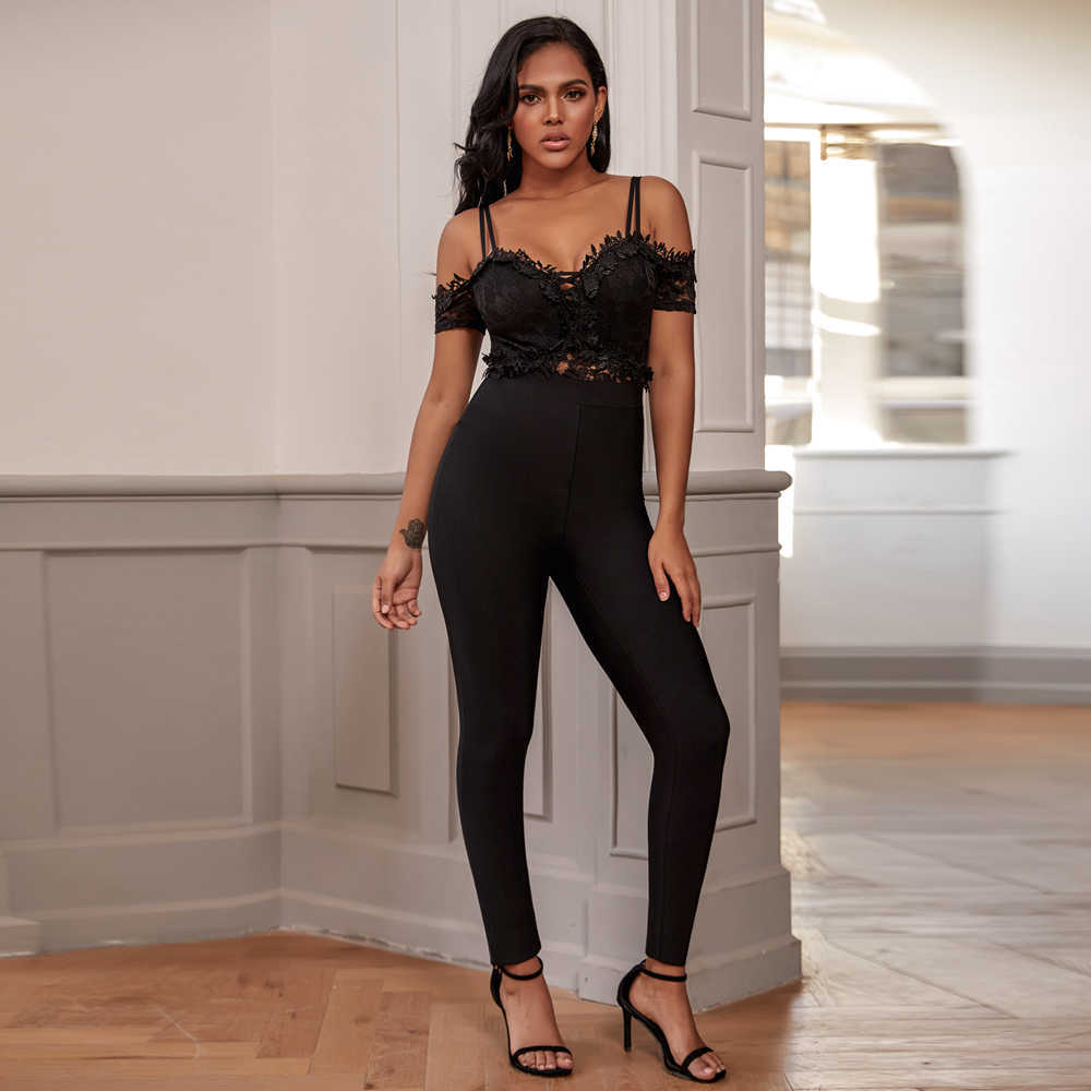 Ocstrade Rayon Black Bandage Jumpsuit Woman Fashion Rompers Sexy Lace Bodycon for Evening Party 210527, Beige
Ocstrade Rayon Black Bandage Jumpsuit Woman Fashion Rompers Sexy Lace Bodycon for Evening Party 210527, Beige