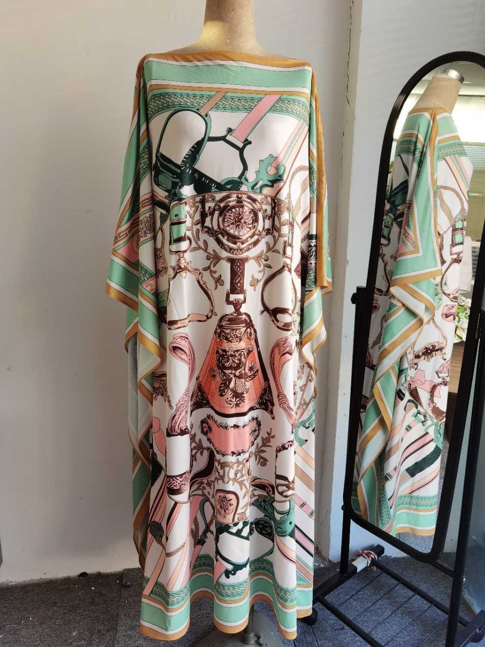 Slash Neck Rinted Knitted Silk Loose Green Batwing Sleeve Ankle-Length A-Line Dresses Women 210615
Slash Neck Rinted Knitted Silk Loose Green Batwing Sleeve Ankle-Length A-Line Dresses Women 210615