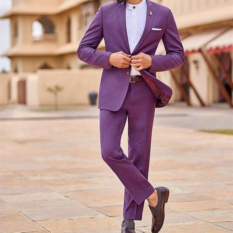 Men' Suits & Blazers Fashion Handsome Classic Formal Men Violet Solid Color Suit Slim Wedding Dinner Groom Wear Business Casual Male Clothi, Burgundy
Men' Suits & Blazers Fashion Handsome Classic Formal Men Violet Solid Color Suit Slim Wedding Dinner Groom Wear Business Casual Male Clothi, Burgundy