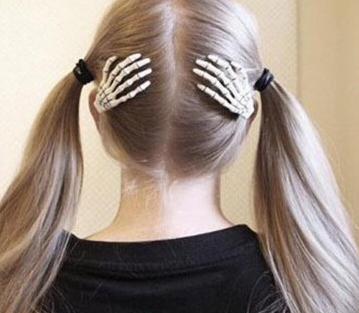 New Skull Hand Bone Hairpin Gripper Ghost Skeleton Hair Clips Hairclips Bone Claw Hair Accessories GC466