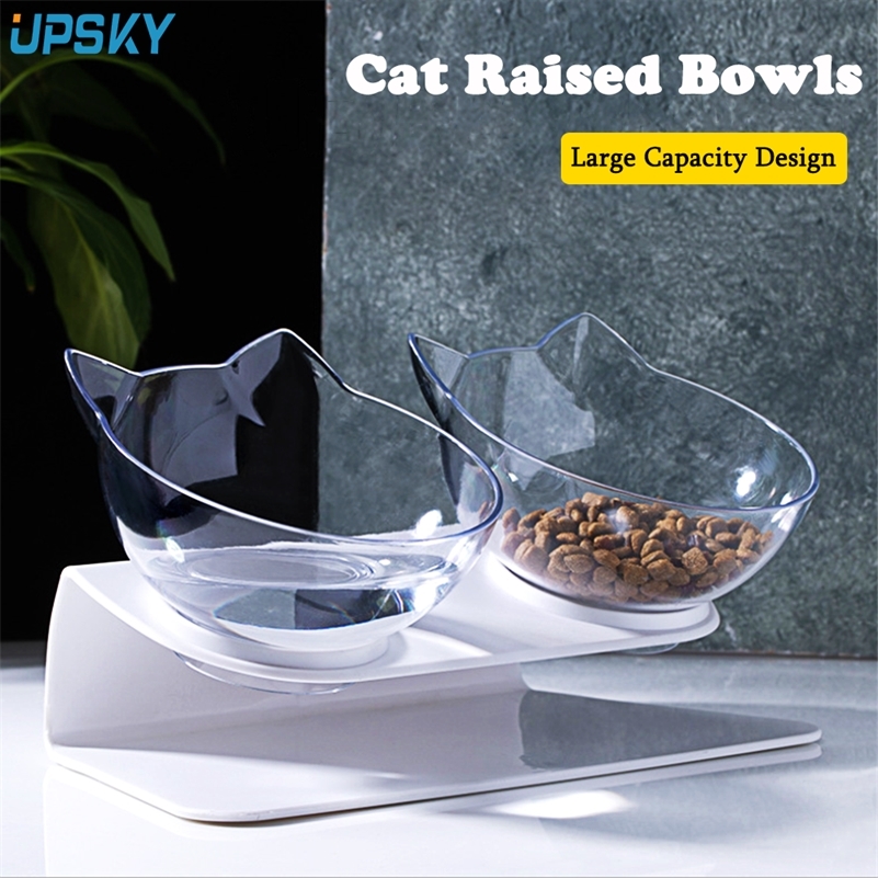 Cute Cat Bowls With 15° Tilted Raised Stand Protected Cervical Spine Cat Food Water Bowls Non-slip Pet Bowls For Cats Small Dogs 210320
Cute Cat Bowls With 15° Tilted Raised Stand Protected Cervical Spine Cat Food Water Bowls Non-slip Pet Bowls For Cats Small Dogs 210320