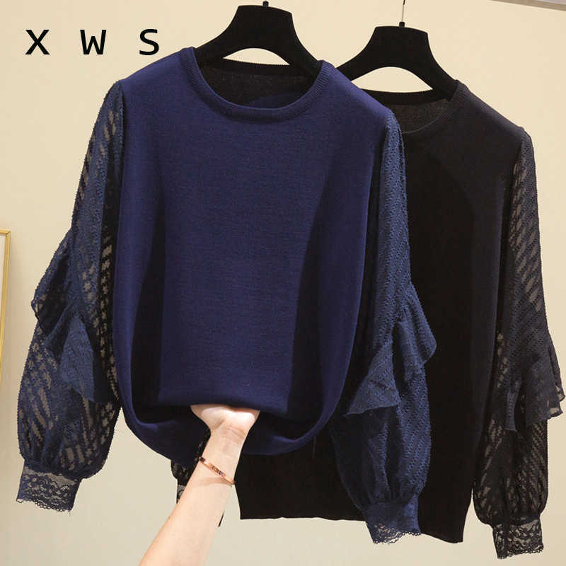 plus size women fashion patchwork autumn sweater loose casual long sleeve o neck kint female jumper oversized pullover 210604, Black
plus size women fashion patchwork autumn sweater loose casual long sleeve o neck kint female jumper oversized pullover 210604, Black