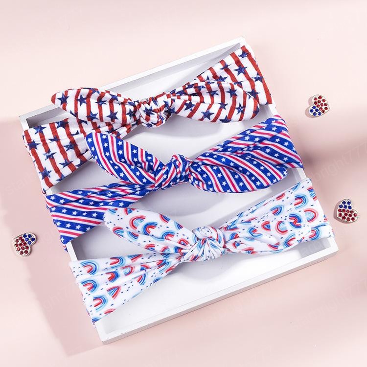 Hair Accessories 4th of july headbands baby rabbit ears hairbands independence day head bands
