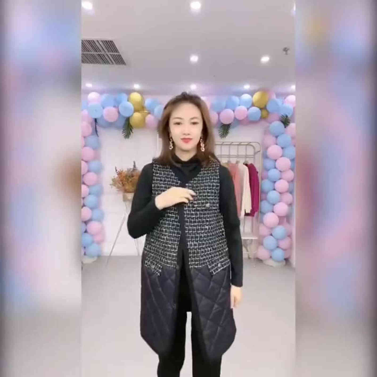 Winter sleeveless jackets for women Office Lady Long Patchwork V-neck Single Breasted plus size woman warm vest 4XL 211130wtt