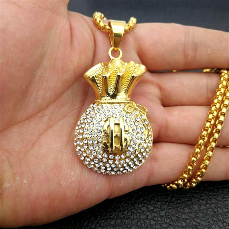 Pendant Necklaces Hip Hop US Dollar Money Pendants For Women/Men Gold Color Stainless Steel Chain Iced Out Rhinestones Bling Jewelry
Pendant Necklaces Hip Hop US Dollar Money Pendants For Women/Men Gold Color Stainless Steel Chain Iced Out Rhinestones Bling Jewelry