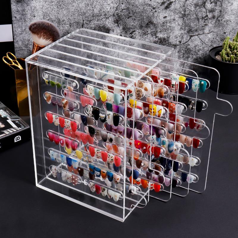 Nail Art Equipment High Quality Fake Tips Storage Box, 5 Layers Transparent Nails Decoration Container Display Case