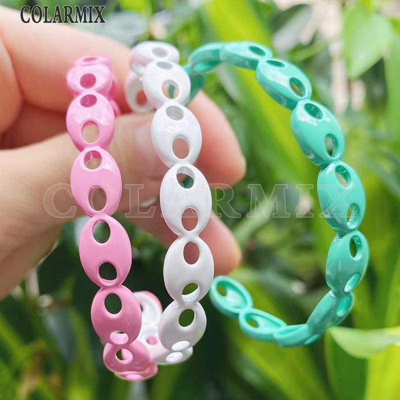 Bangle 3 Pcs Summer Color Enamel Pig Nose Style Bracele Zircon Bracelet Jewelry For Women 31738 
Bangle 3 Pcs Summer Color Enamel Pig Nose Style Bracele Zircon Bracelet Jewelry For Women 31738