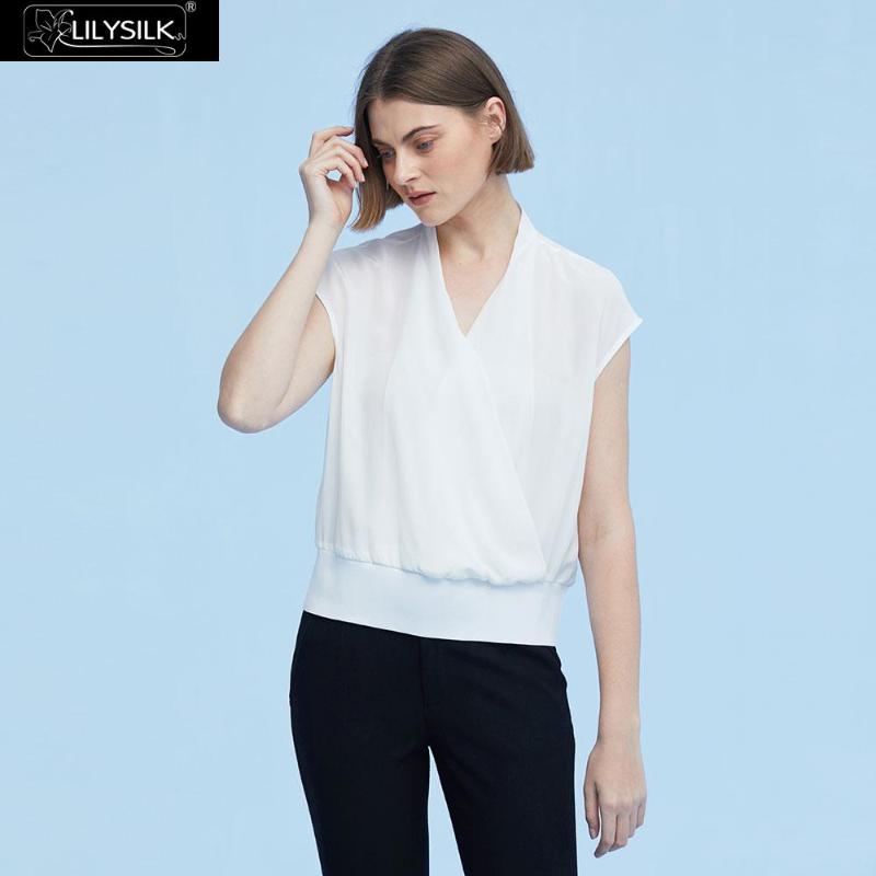Women's Blouses & Shirts LilySilk Silk Top With Overlapped Front Elegant Women Summer Ladies, Black
Women's Blouses & Shirts LilySilk Silk Top With Overlapped Front Elegant Women Summer Ladies, Black