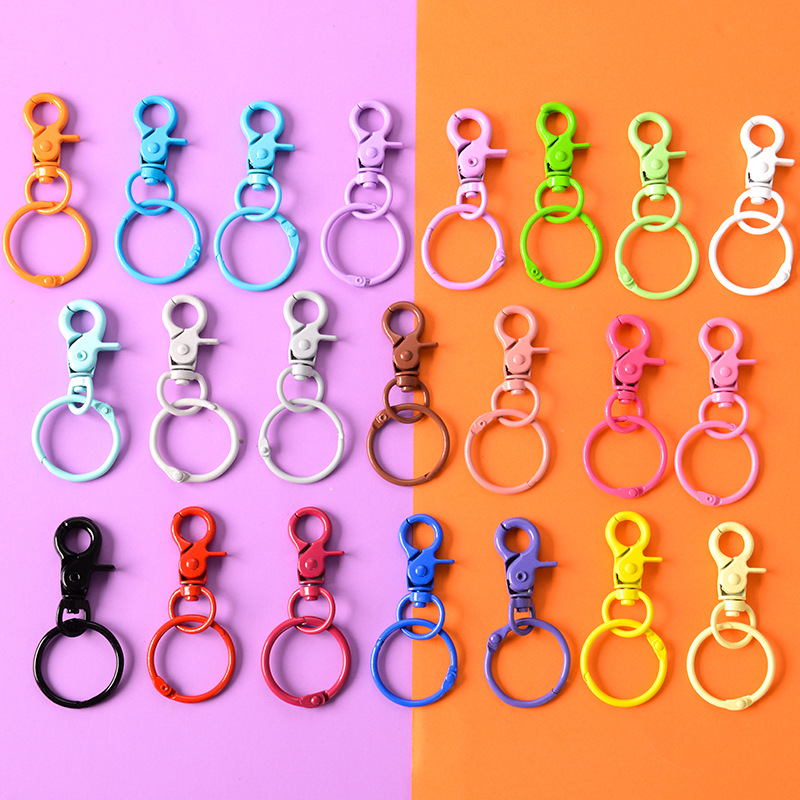 10Pieces/Lot 3pcs diy jewelry accessories metal color paint keychain dog buckle key ring bag pendant
10Pieces/Lot 3pcs diy jewelry accessories metal color paint keychain dog buckle key ring bag pendant