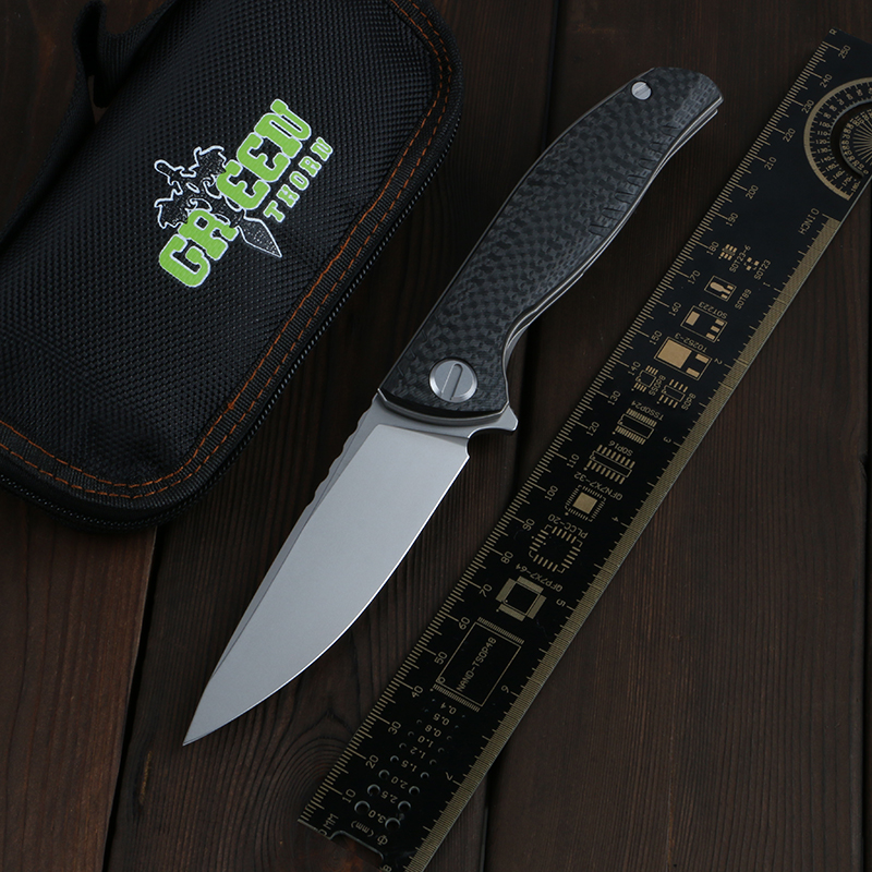Green thorn F3Ns carbon fiber + TC4 titanium handle K110 blade outdoor camping hunting practical folding knife EDC tool
Green thorn F3Ns carbon fiber + TC4 titanium handle K110 blade outdoor camping hunting practical folding knife EDC tool