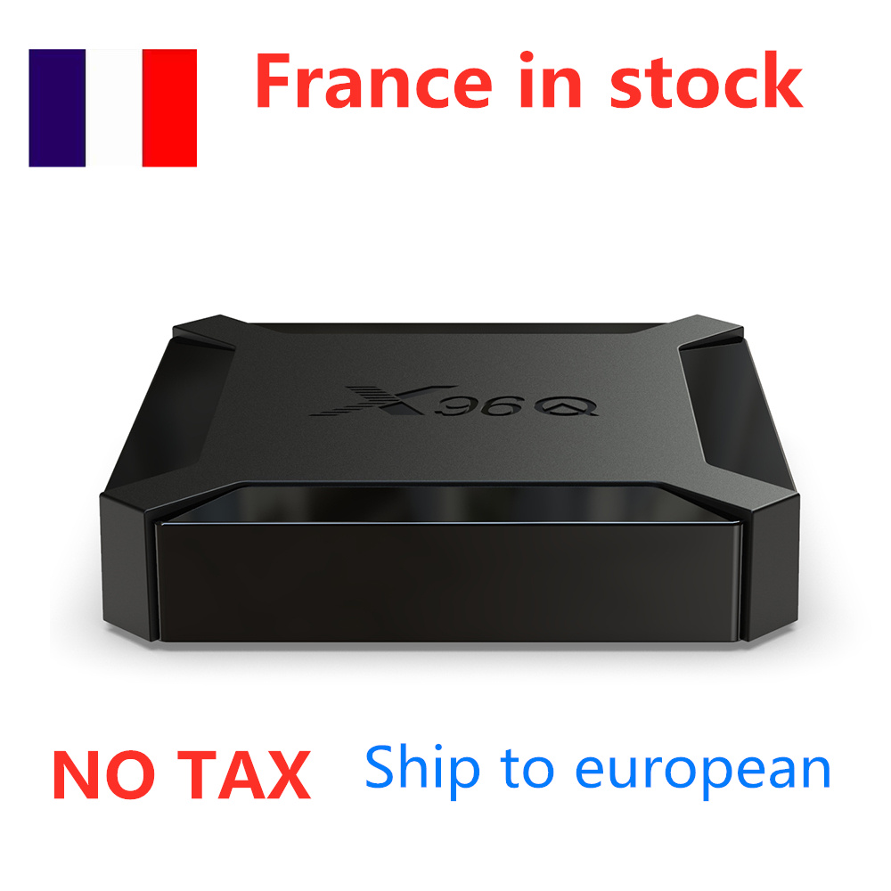 Ship from france to european x96q tv box android 10 os allwinner h313 quad core 1gb 2gb ram 8gb 16gb rom 4k