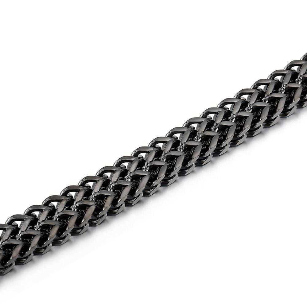 11mm Punk Ghost Head Chain Bracelet Men Stainless Steel 316L Gold/Black/Silver Color Double Skull Charm Bracelets 210609