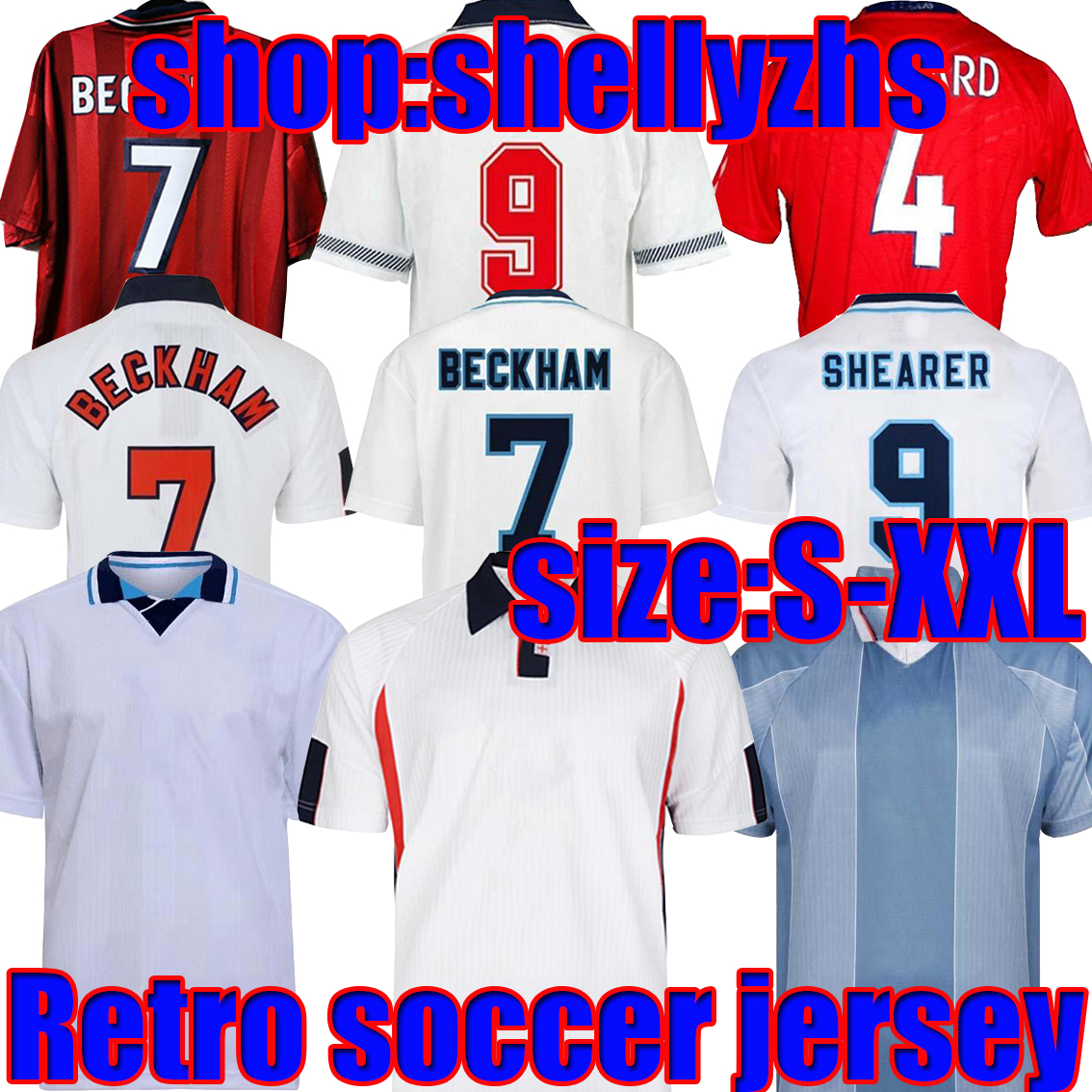 1986 1996 England Retro Jerseys 1982 98 2002 2008 Shearer Beckham Soccer Jersey 1989 1990 mash up Gerrard Scholes Owen 1994 Gascoigne vintage classic football shirt, 1996 home
1986 1996 England Retro Jerseys 1982 98 2002 2008 Shearer Beckham Soccer Jersey 1989 1990 mash up Gerrard Scholes Owen 1994 Gascoigne vintage classic football shirt, 1996 home