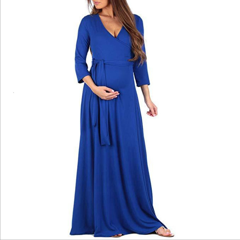 cross Floor Casual Dresses deep V-neck belt 7 / 4 sleeve maternity dress 6037#, White
cross Floor Casual Dresses deep V-neck belt 7 / 4 sleeve maternity dress 6037#, White