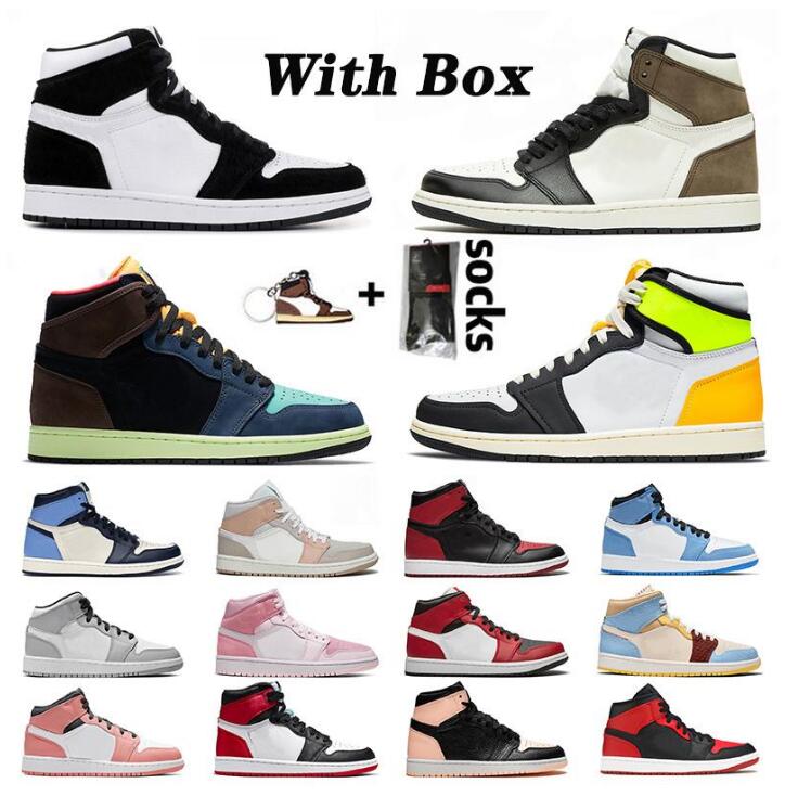 Jumpman 1 1s Basketball Shoes High Dark Mocha Mens Women Mid Cactus Jack TWIST Pink Obsidian Bio Hack Chicago Top Sneakers Trainers With Box, As
