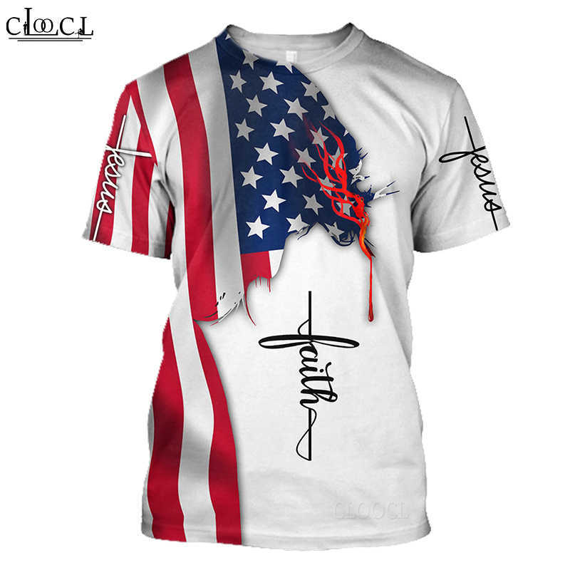 CLOOCL est God Religion Christ Jesus 3D Print T Shirt Streetwear Men Women Fashion T-shirt Harajuku Top Drop 210629