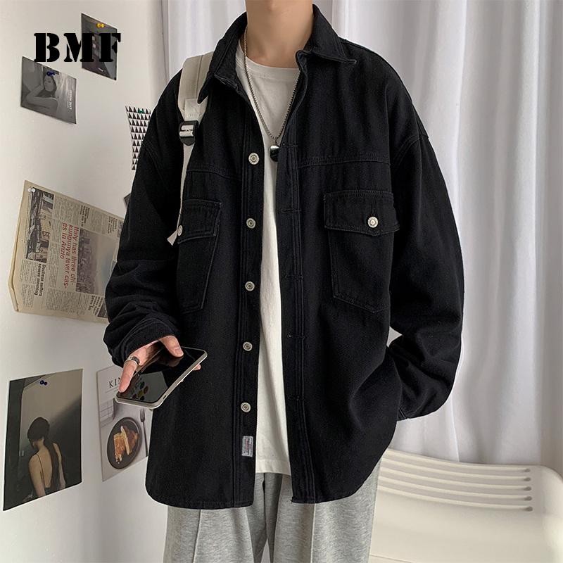 Spring Korean Couple Oversized Cargo Jacket Kpop Fashion Hip Hop Lapel Coat Loose Plus Size Harajuku Tops Men Clothing Men's Jackets