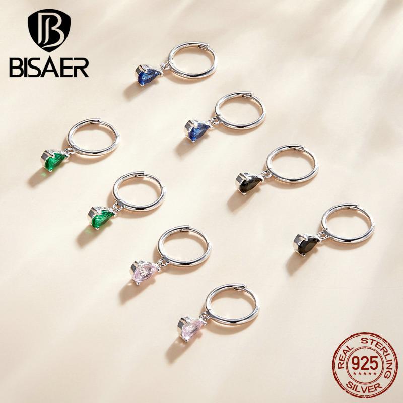 Bisaer 925 Sterling Silver Water Drop Earrings Four Color Zircon Wedding For Women Luxury Jewelry ECE1018 Dangle & Chandelier
Bisaer 925 Sterling Silver Water Drop Earrings Four Color Zircon Wedding For Women Luxury Jewelry ECE1018 Dangle & Chandelier