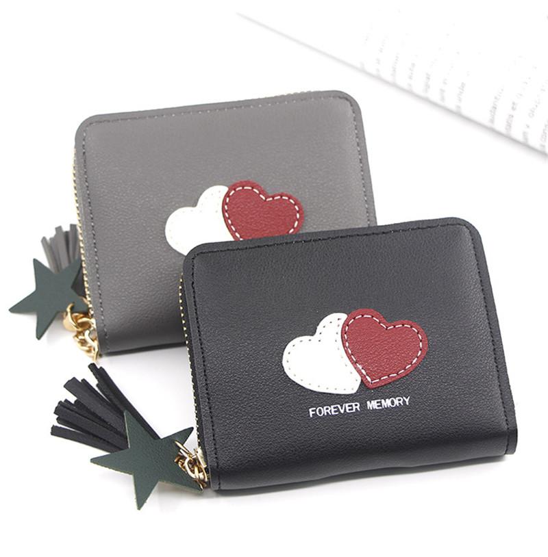 Wallets Ladies Short Wallet Zip Clutch Concealed Card Case Holder Double Heart Coin Purse, 10
Wallets Ladies Short Wallet Zip Clutch Concealed Card Case Holder Double Heart Coin Purse, 10