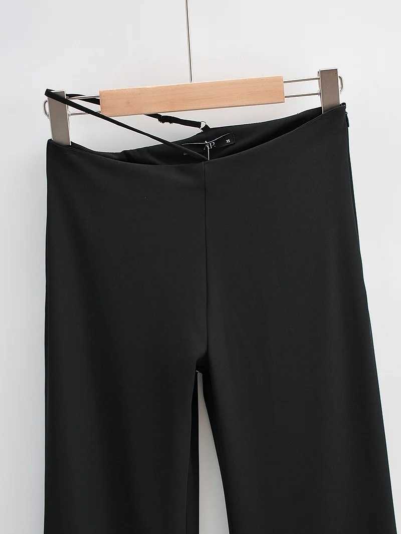 DEAT Women High Waist Split Long Pants Arrivals Temperament All Match Fashion Spring Autumn 11D1688 210709