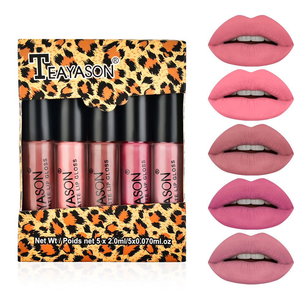 TEAYASON 5pcs Nude Matte Liquid Lipstick Set Sexy Red Velvet Lip Gloss Waterproof Long Lasting Makeup Lips Tint Cosmetic Beauty
TEAYASON 5pcs Nude Matte Liquid Lipstick Set Sexy Red Velvet Lip Gloss Waterproof Long Lasting Makeup Lips Tint Cosmetic Beauty