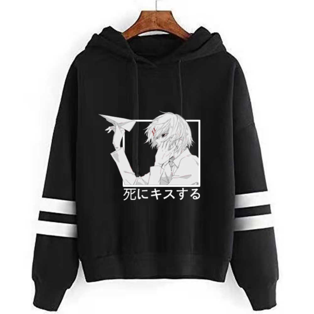 Tokyo Ghoul Touka Anime Hoodie Fashion Long Sleeve Hip Hop Uniex Y0804